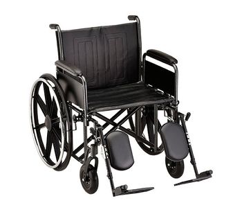 NOVA - Model 5241SE - 24 inch Steel Wheelchair Detachable Full Arms & Elevating Leg Rests