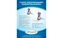 Protekt - Deluxe Rechargeable Handheld Pulse Oximeter - Brochure