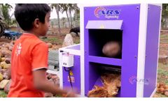 Coconut Dehusking Machine with Government Subsidy. - Video