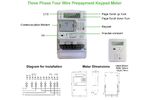 YTL - prepaid meter 10(100)A Split Type ThreePhase 4 wire Electrical Meter  Gprs/rf/plc