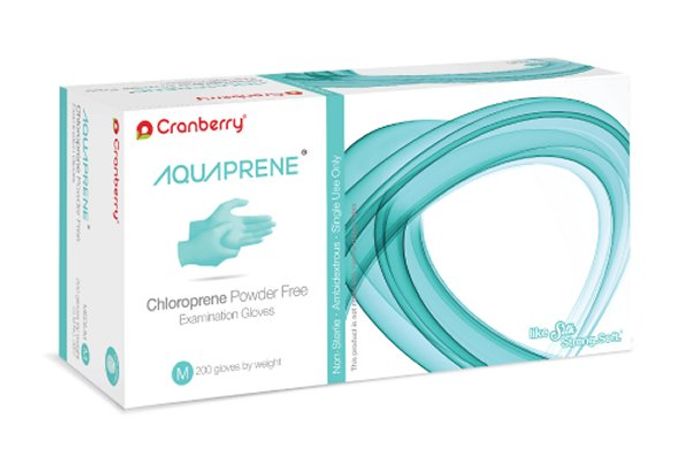 Cranberry AquaPrene - Model 3020 Series - Chloroprene Powder-Free Exam Gloves
