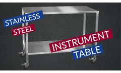 Stainless Steel Surgical Instrument Tables by Novum Medical Products - Video