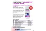 Protectall - Model 3800 - Upholstery Cleaner Wipes - Brochure