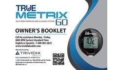 True Metrix - Model GO - Self Monitoring Blood Glucose System - Brochure