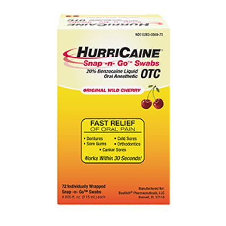 Beutlich - Model Hurricaine - Topical Anesthetic Snap -N- Go™ Swabs