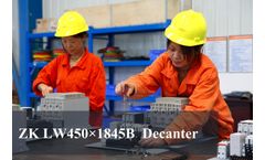 ZK LW450×1845B Two-phase Decanter Centrifuge Delivered to Zhejiang | ZK Separation