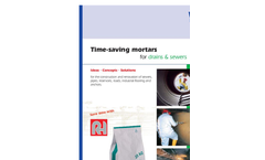 Time-Saving Mortars for Drains & Sewers Brochure
