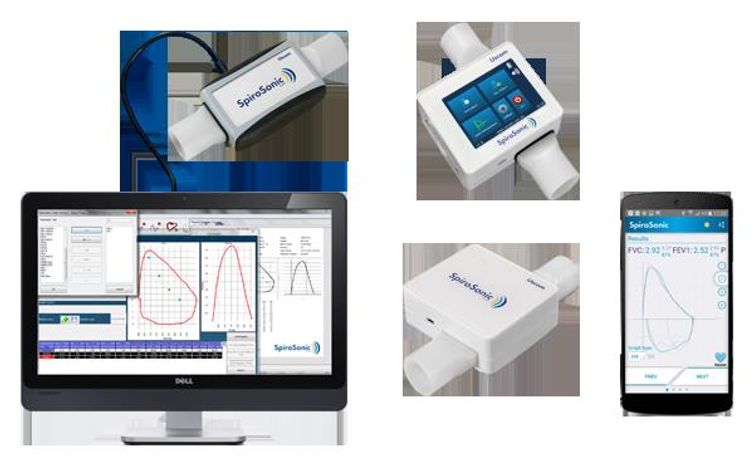 SpiroSonic - Ultrasonic Spirometer for Pulmonary Function Testing
