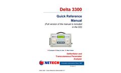 Netech - Model DELTA 3300 - Defibrillator / Transcutaneous Pacemaker Analyzer - Manual