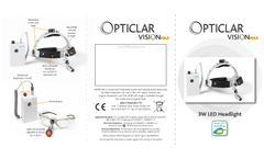 Opticlar - Model VM3 LED - Headlight with Dedicated Spectacle Fitting - Brochure