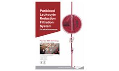 PuriBlood - Leukocyte Reduction Filter for Red Blood Cells Brochure