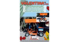 Vallisi - Model Valentina - Harvest Machine for Fruit and Vegetables - Brochure