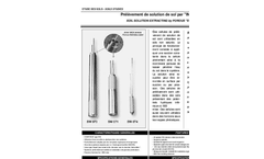 Model SW 070 series - Stainless Steel Suction Lysimeters - Brochure
