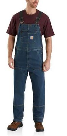 rugged flex denim bib overalls