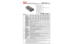 MEAN WELL - Model MSP-200 Series - 200W Single Output Medical Type Enclosed Switching Power Supply Brochure