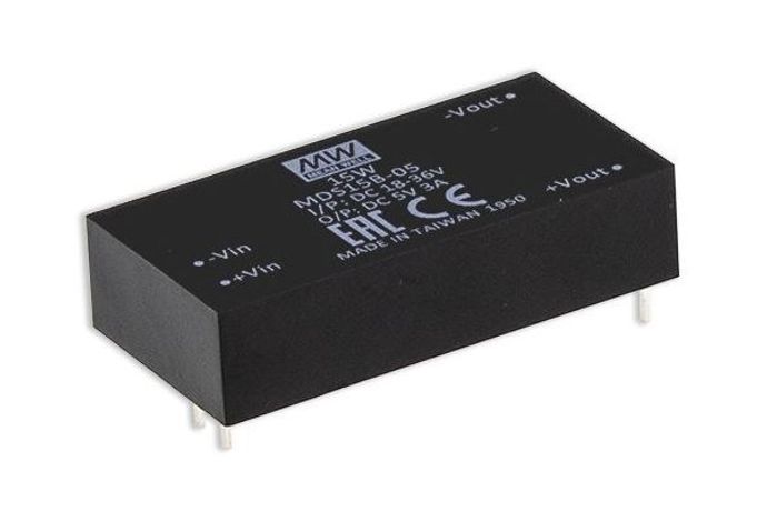 MW - Model MDS15 Series - 15W 2x1 Inch Package Medical Grade DC-DC Converter