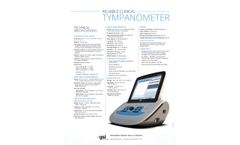 GSI - Model TympStar Pro - Comprehensive Tympanometer - Datasheet