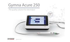 Gymna Acure - Model 250 - Ultrasound-Guided Galvanic Electrolysis Therapy System - Brochure
