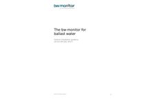 The bw-monitor for Ballast Water -  Installation Guide
