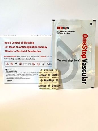 OneStop Vascular - Model 1102 - Chitosan-Based Wound Dressing