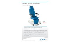 Geriatric - Model 6700 - Multipurpose Hygiene Geriatric Recliner Chair - Brochure