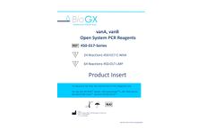 BioGX - Model 450-017 Series - vanA, vanB Open System PCR Reagents Brochure