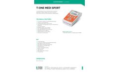 I-Tech - Model T-One Medi Sport - 4-Channel Electrotherapy Device - Brochure