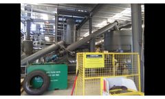 How Henan Mingjie Semi Continuous Pyrolysis Plant Auto discharge Carbon Black and Steel wire- Video