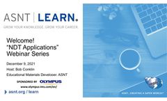 NDT Simulators: Safe Hands-On Training Anywhere - December 9, 2021 Webinar Presentation - Brochure