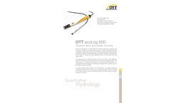 OTT ecoLog 800 - Consistent Data in Groundwater Monitoring - Brochure