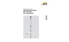 OTT ecoLog 800 (3G) - Groundwater Datalogger - Operating Instructions Manual
