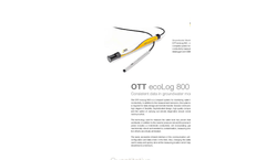 Groundwater Datalogger With Conductivity Measuring Cell and Integrated GSM/GPRS Unit OTT ecoLog 800 - Leaflet