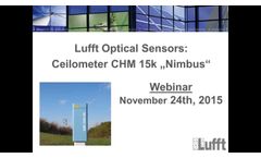 Lufft Academy Webinar: Ceilometer CHM 15k Video