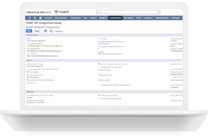 VNMT NetSuite - WooCommerce Integration Tool