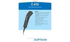 Opticon - Model C-41S - Cabled, Handheld CCD Barcode Scanner - Brochure