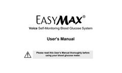 EasyMax - Model Voice - Self-Monitoring Blood Glucose System - Manual