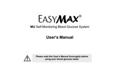 EasyMax - Model MU - Self-Monitoring Blood Glucose System - Manual
