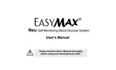 EasyMax - Model NEU - Illumination Indicator for Glucose Meter - Manual
