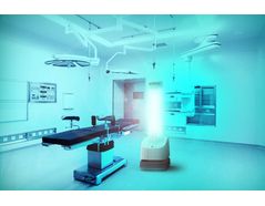 UVD Robots can disinfect treat an operating theater, depending on area size, in about eight to fifteen minutes.