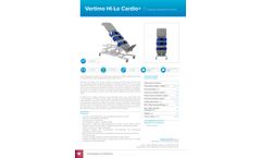 Vertimo - Model Hi-Lo Cardio+ - Cardiologic Tilting Table for Tilt Tests - Brochure