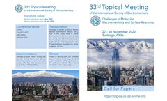 33rd Topical Meeting of the International Society of Electrochemistry - 2022 - Brochure