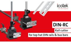 DIN-RC rail cutter for top hat DIN rails & bus bars | icotek - Video
