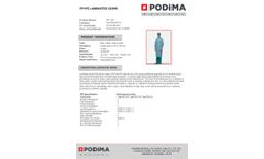 Podima - Model SV-140 - PP + PE Laminated Protective Gown - Brochure