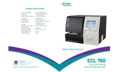 Erba - Model ECL 760 - Seven Channel Fully Automated Random Access Analyzer - Brochure