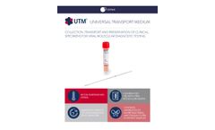 Model UTM - Universal Viral Transport Medium for Collection - Brochure