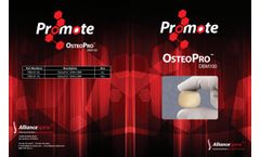 Promote OsteoPro - Model DBM 100 - Stringent Tissue - Brochure