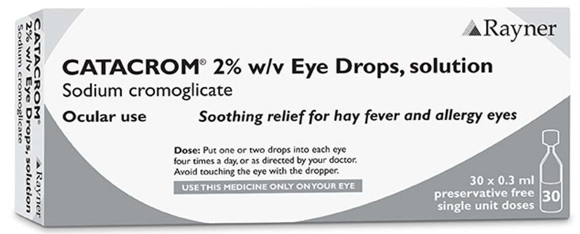 Rayner Catacrom Sodium Cromoglicate 2% Eye Drops