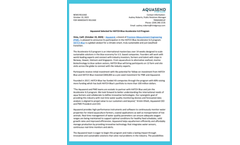 Aquasend Selected for HATCH Blue Accelerator 6.0 Program