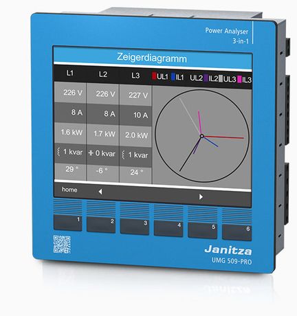 Janitza - Model UMG 509-PRO - Multifunction Power Analyzer with RCM