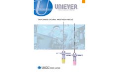 UNIEVER - Disposable Epidural Anesthesia Needle Brochure